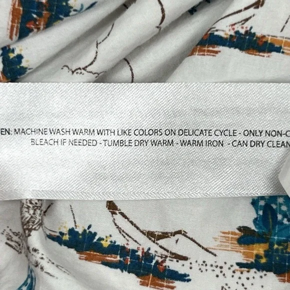 Ariat Krish Shirt Desert Cactus Print Mens XL White Short Sleeve Button Up - Picture 11 of 11